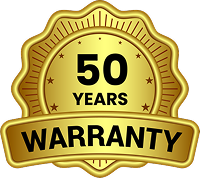 Gold badge 50 YEARS WARRANTY